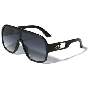 Sunglasses Fashion‎ Designer Oversized Black Lens Trendy Shades Elegant Luxury